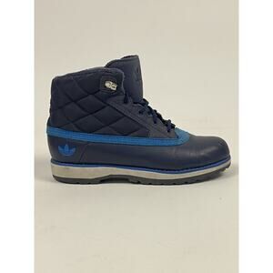 Rare Vtg adidas Adi Navvy Quilted Boots Navy 6 Womens, 4.5 Youth Boys, 36 2/3 EU